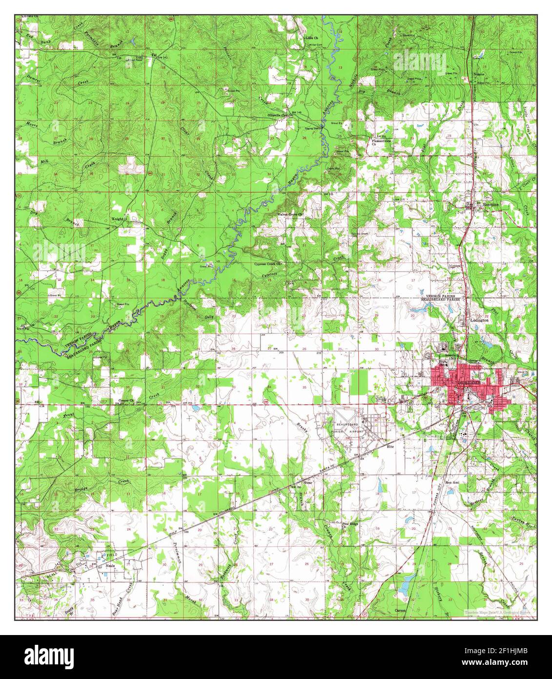 De Ridder, Louisiana, map 1960, 1:62500, United States of America by 