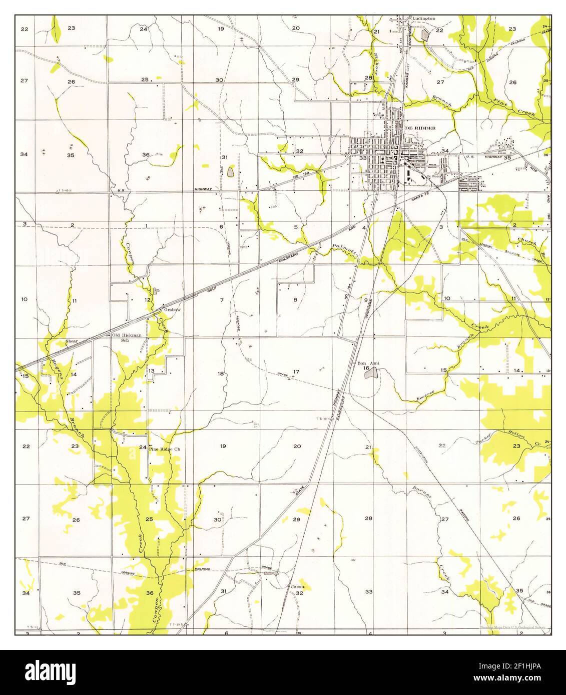 Deridder map hires stock photography and images Alamy