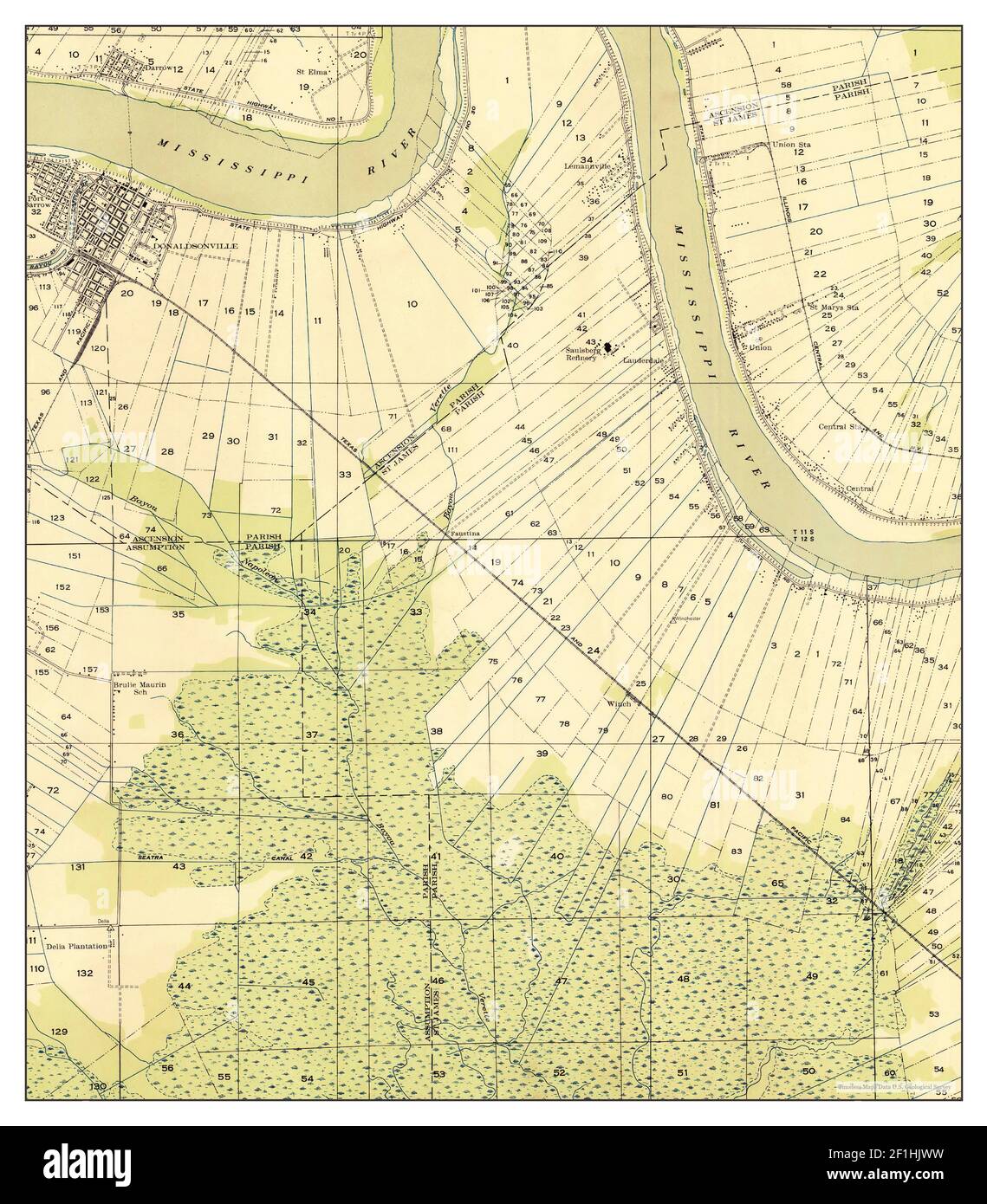 Map of donaldsonville Cut Out Stock Images & Pictures Alamy