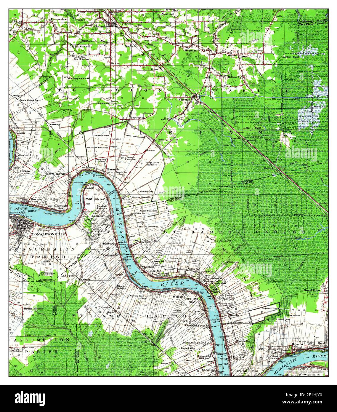 Donaldsonville map Cut Out Stock Images & Pictures Alamy