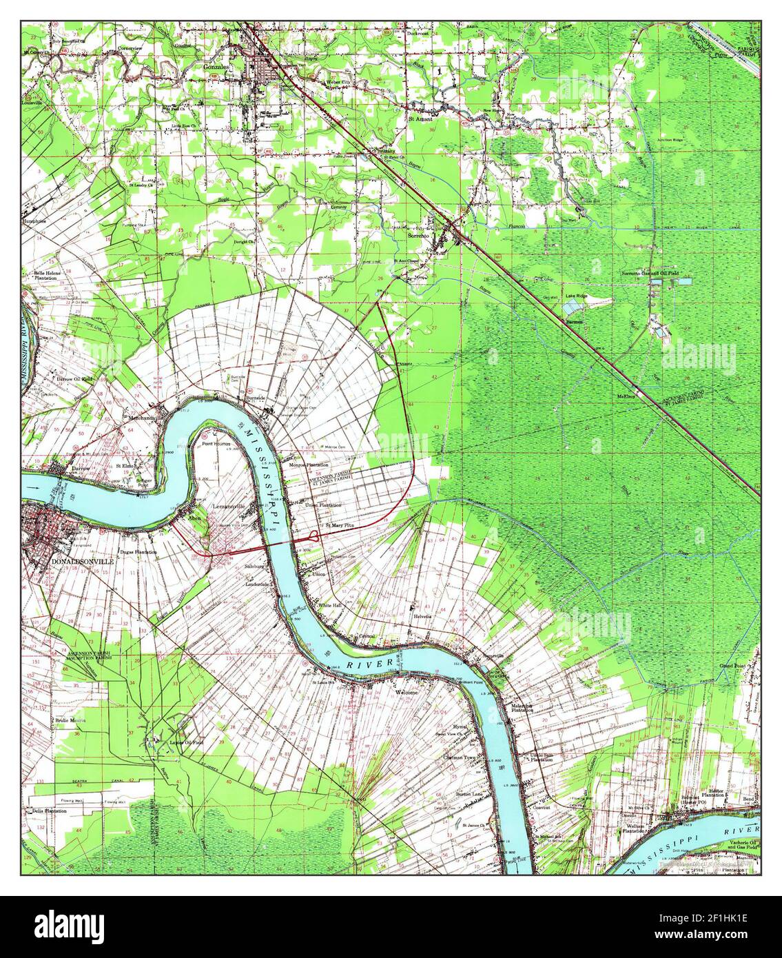 Donaldsonville louisiana map hires stock photography and images Alamy