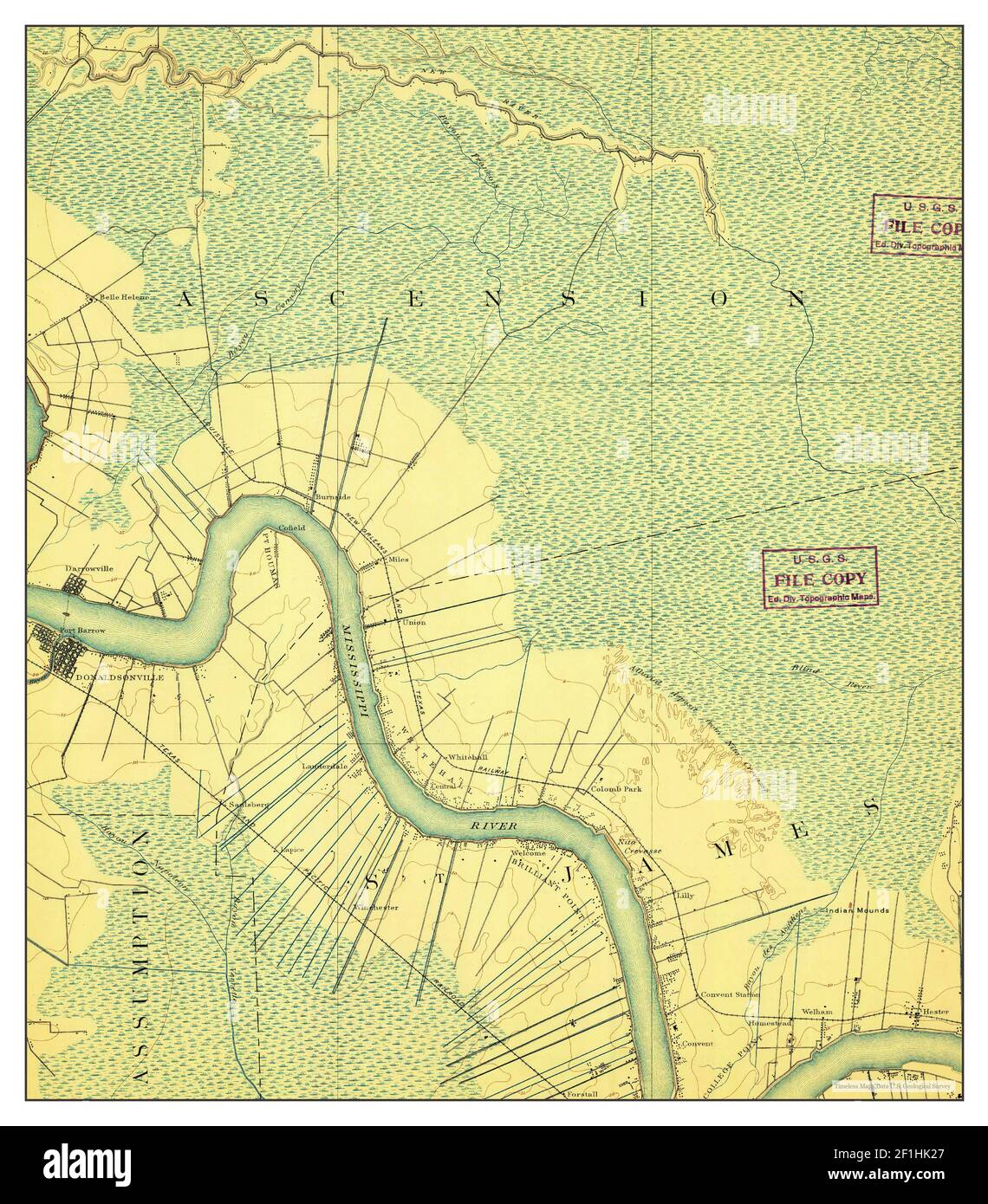Map of donaldsonville Cut Out Stock Images & Pictures Alamy