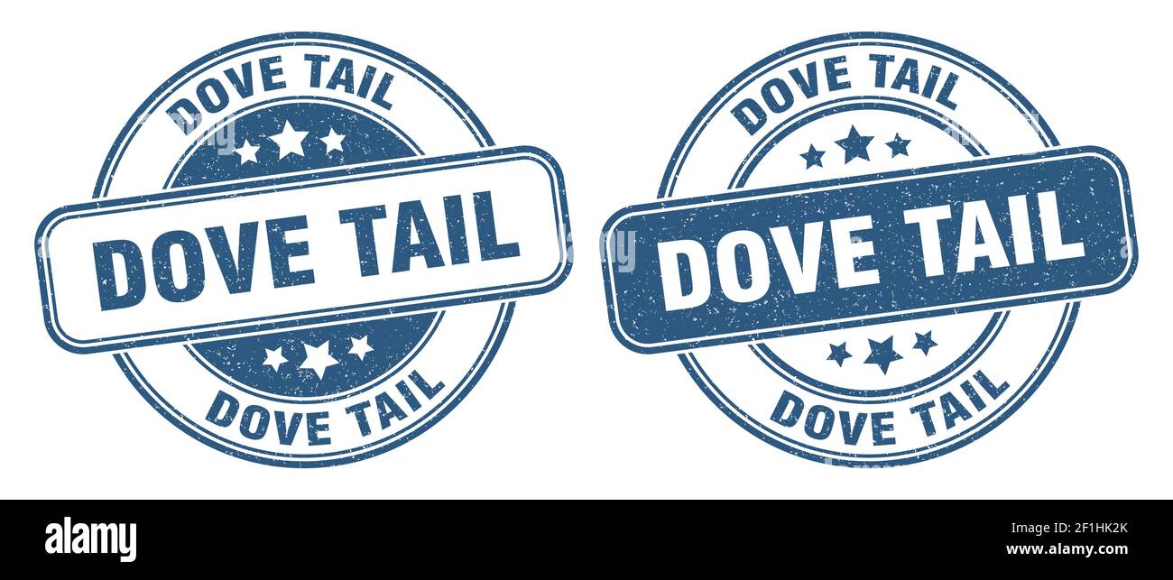 dove tail stamp. dove tail sign. round grunge label Stock Vector Image ...