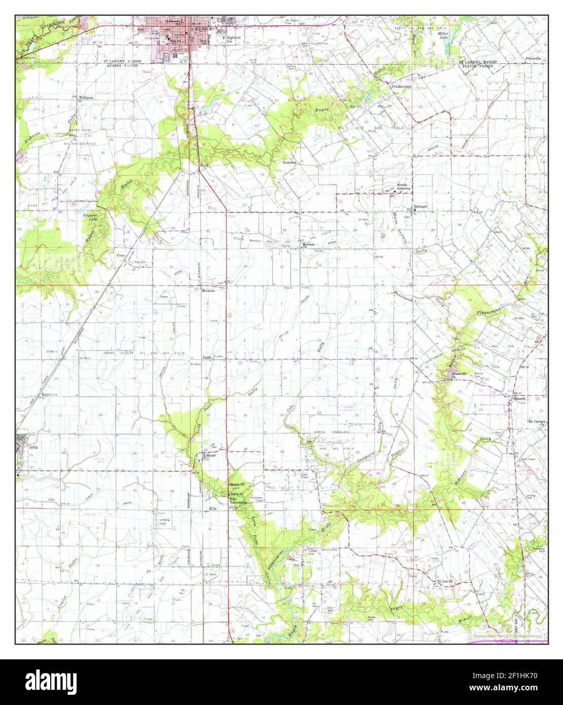 Eunice, Louisiana, map 1959, 162500, United States of America by