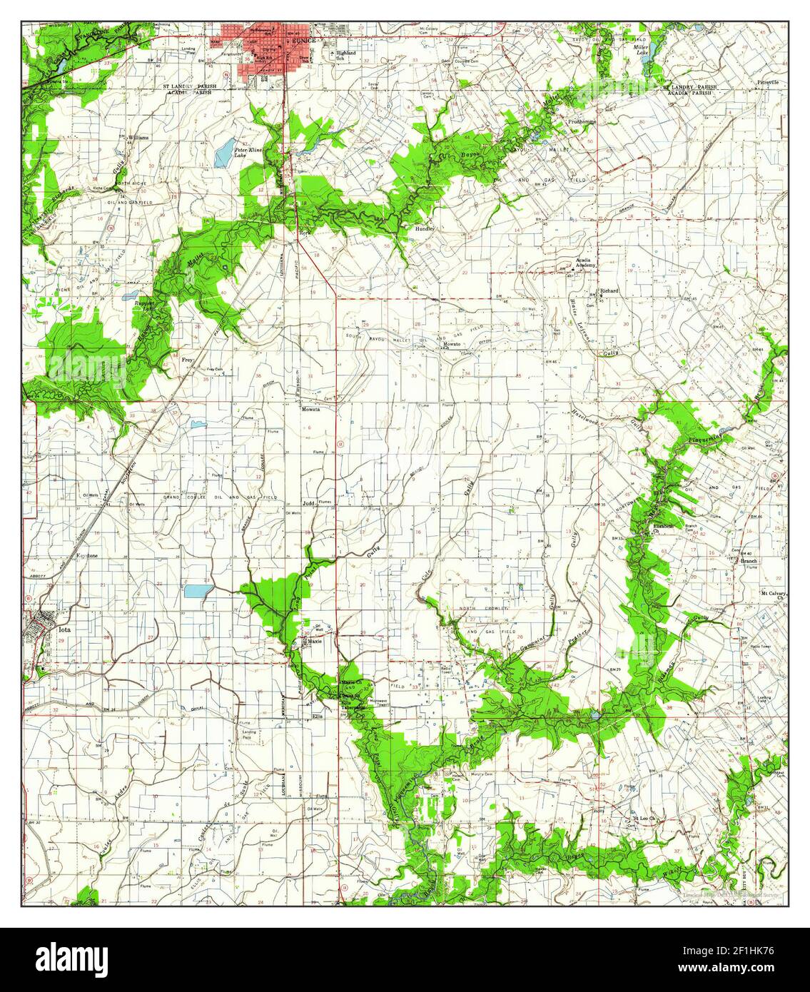 Eunice, Louisiana, map 1959, 162500, United States of America by