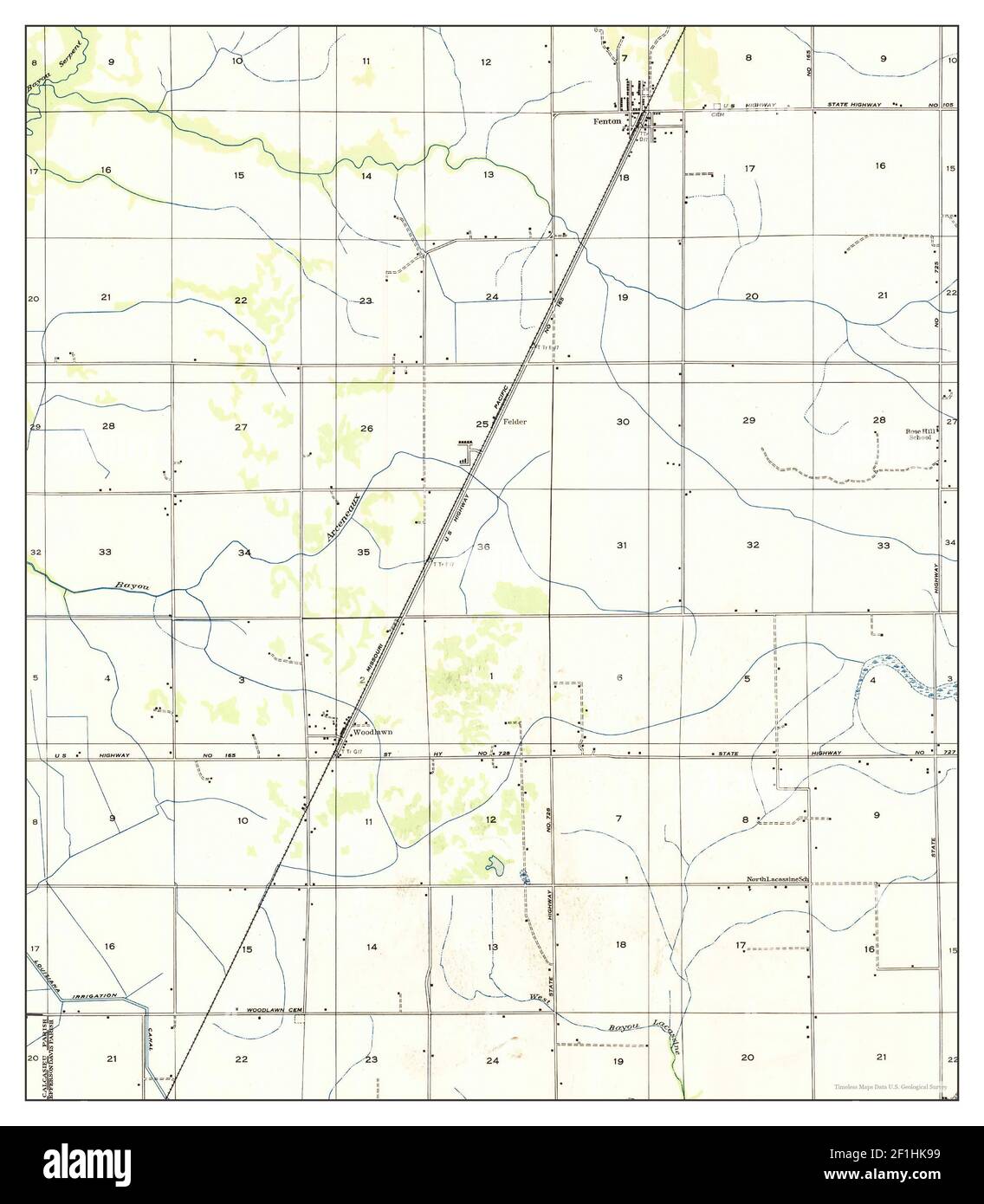 Fenton, Louisiana, map 1947, 131680, United States of America by Timeless Maps, data U.S