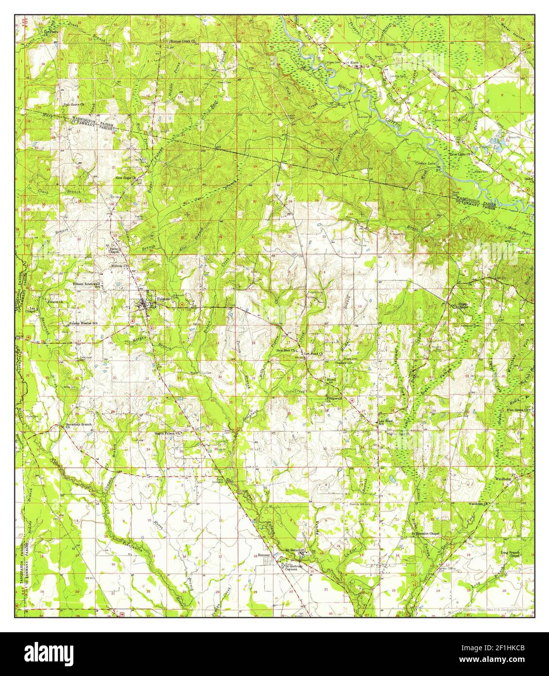 Folsom Louisiana Map 1958 162500 United States Of America By Timeless Maps Data Us Geological Survey 2F1HKCB 