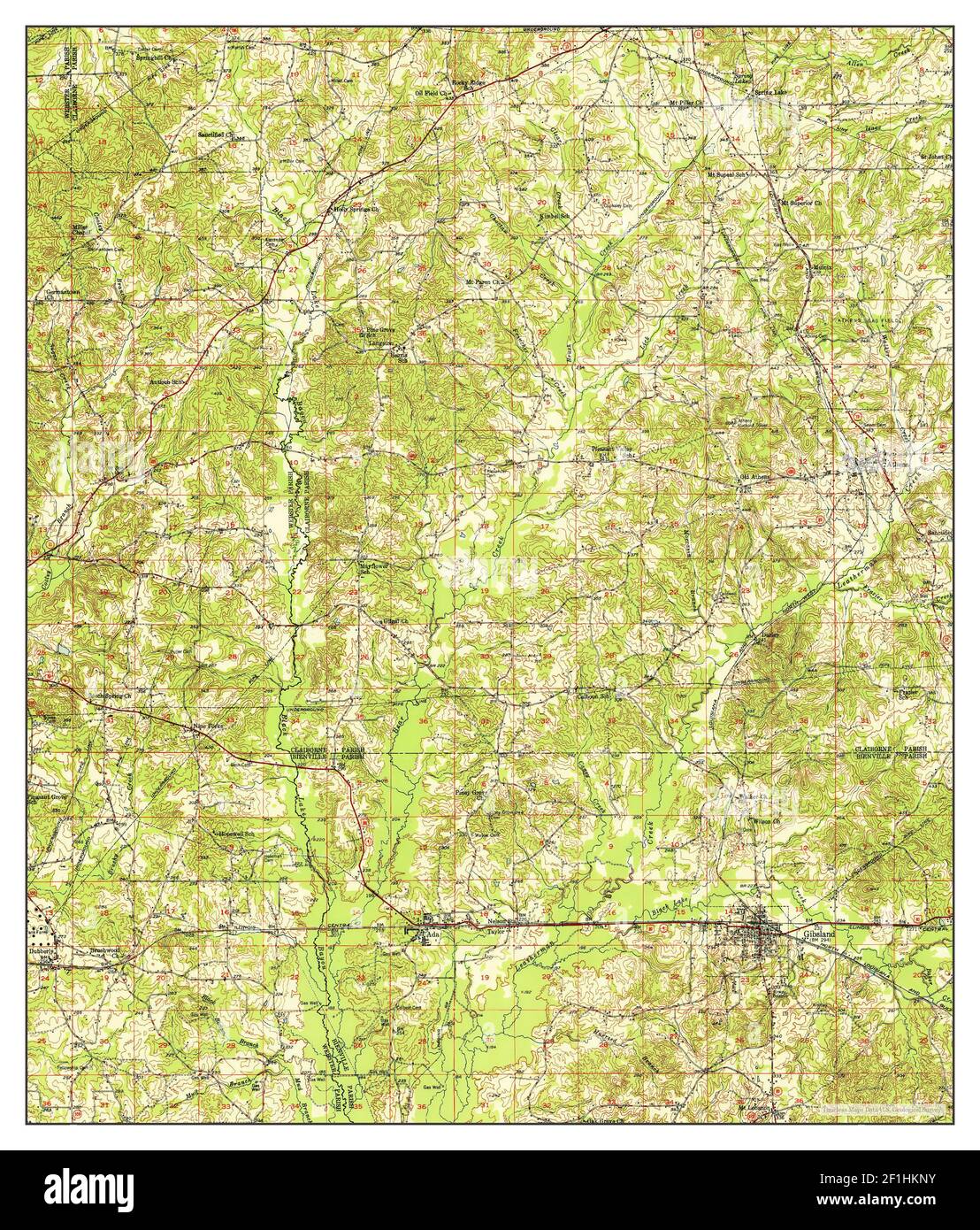 Map of gibsland louisiana hires stock photography and images Alamy