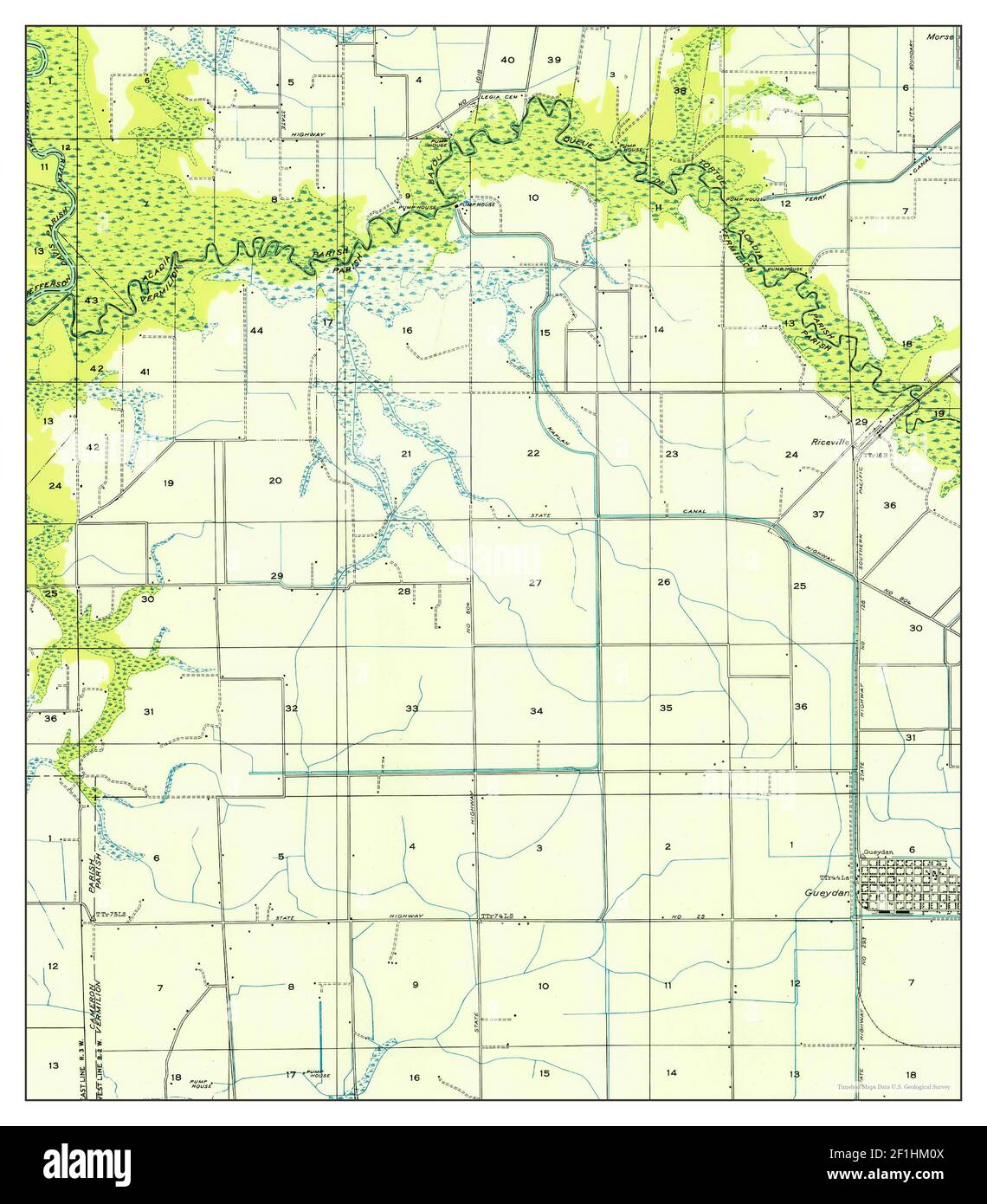 Gueydan louisiana map hires stock photography and images Alamy