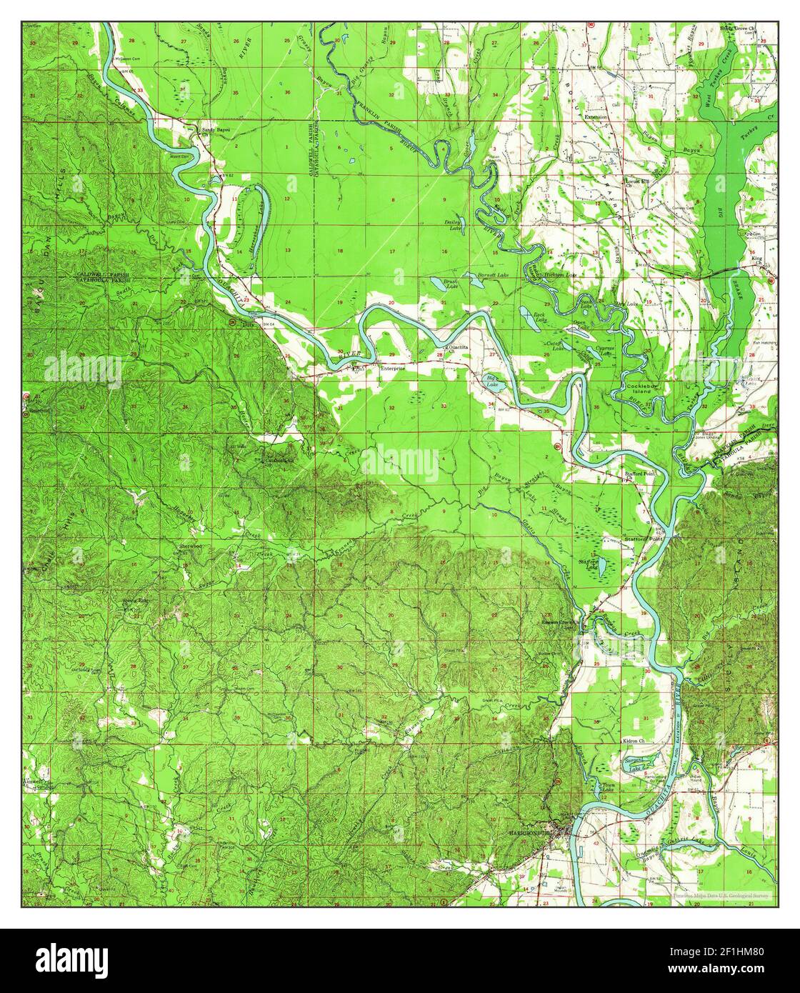 Harrisonburg, Louisiana, map 1959, 162500, United States of America by Timeless Maps, data U.S
