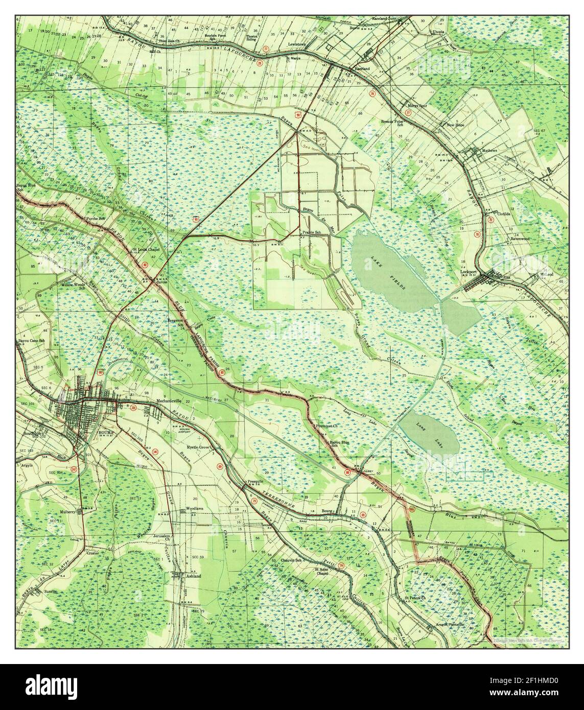 Map of houma louisiana hi-res stock photography and images - Alamy