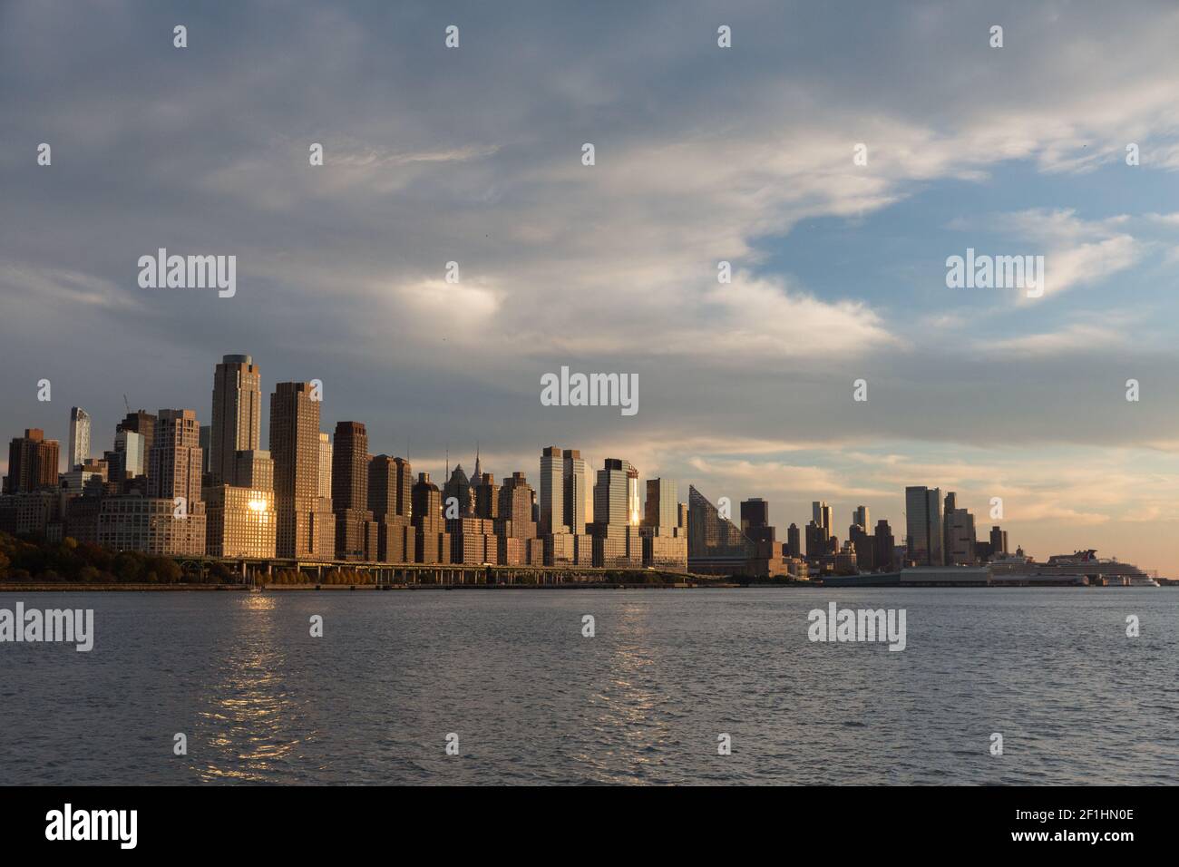 USA, New York City, NY Upper West Side Skyline with its condos from