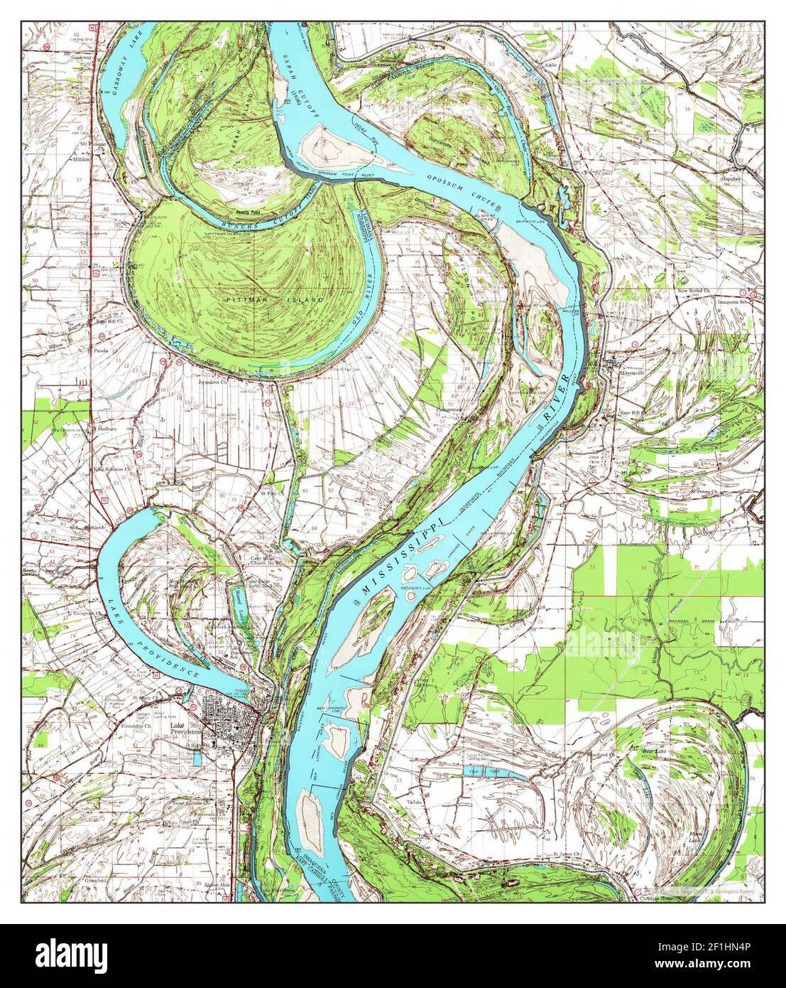 Lake Providence, Louisiana, map 1972, 162500, United States of America by Timeless Maps, data U