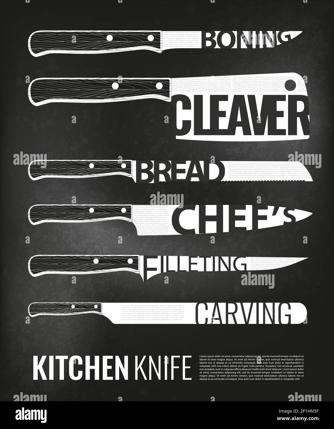 https://c8.alamy.com/comp/2F1HN5F/monochrome-kitchen-knives-scheme-set-for-different-products-and-purposes-on-dark-background-isolated-vector-illustration-2F1HN5F.jpg