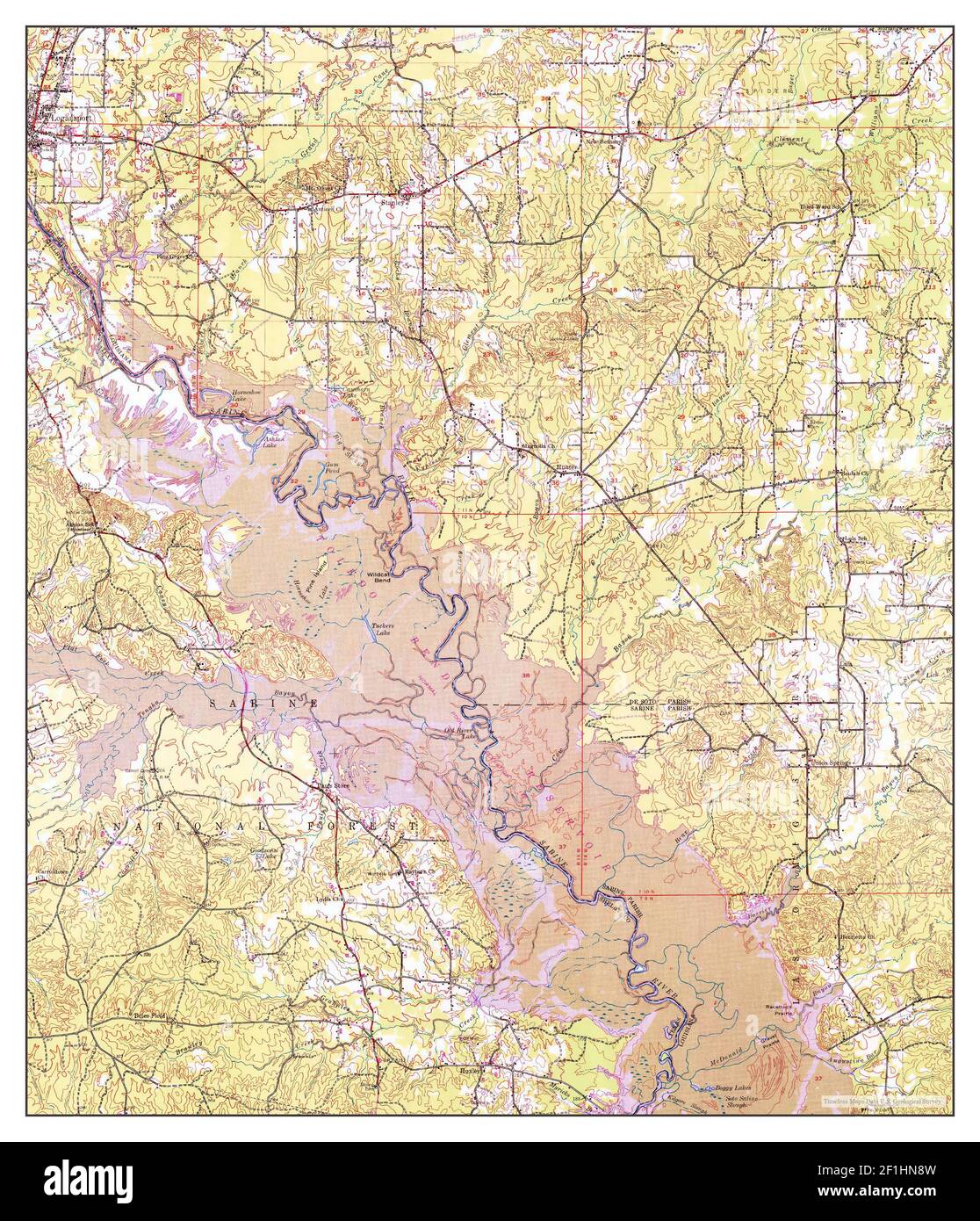 Logansport louisiana map Cut Out Stock Images & Pictures Alamy