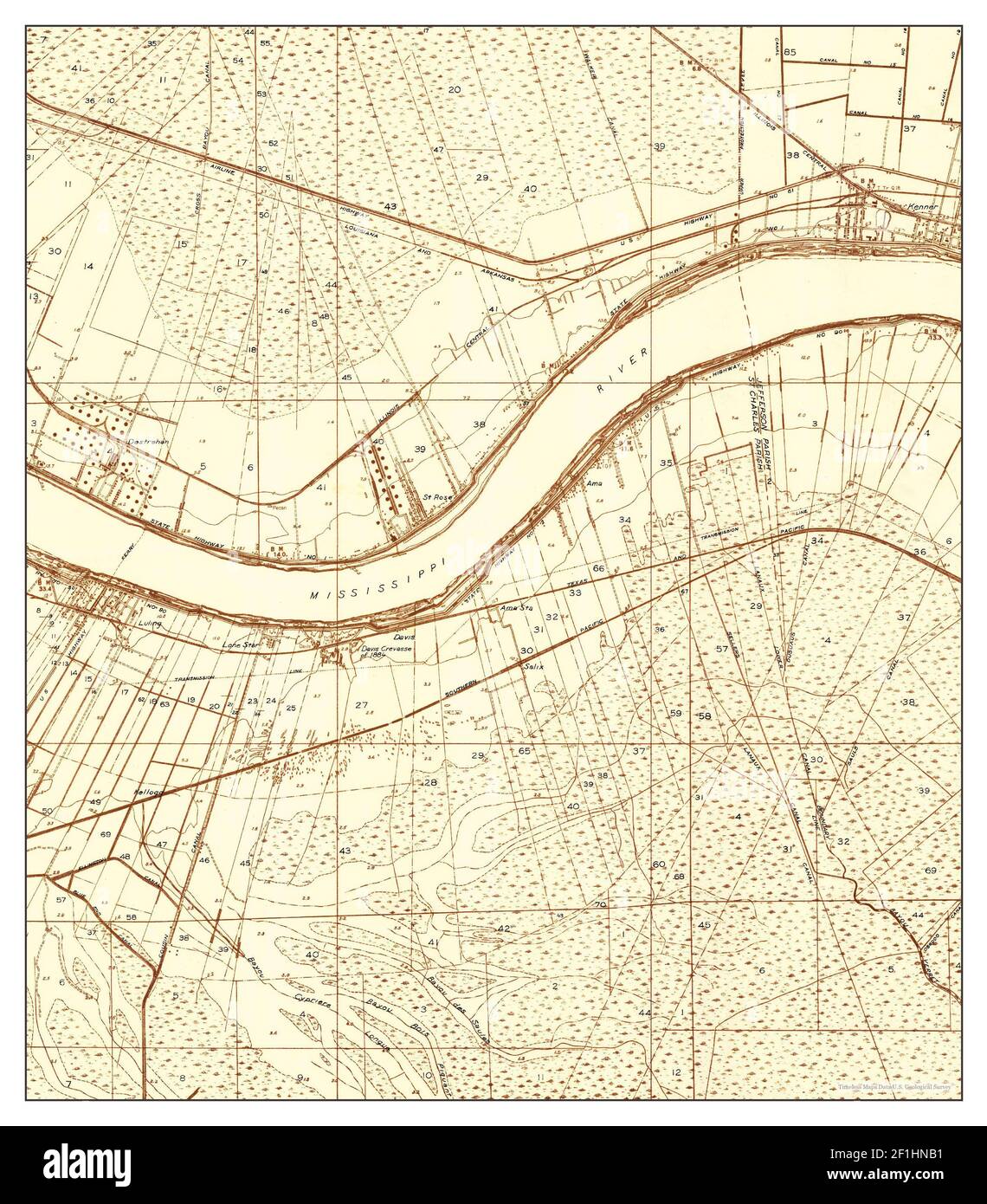 Luling, Louisiana, map 1935, 131680, United States of America by