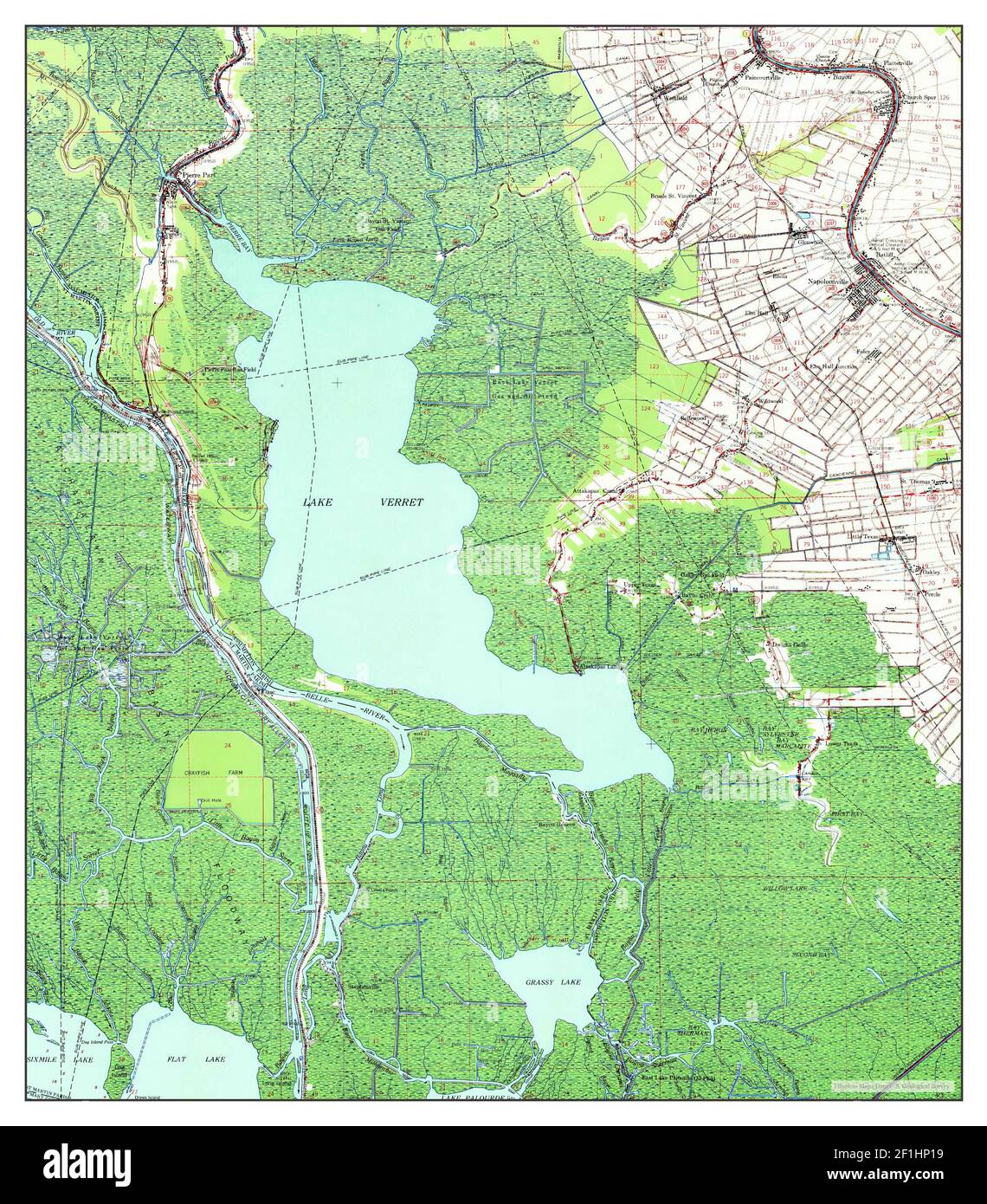 Napoleonville, Louisiana, map 1967, 162500, United States of America