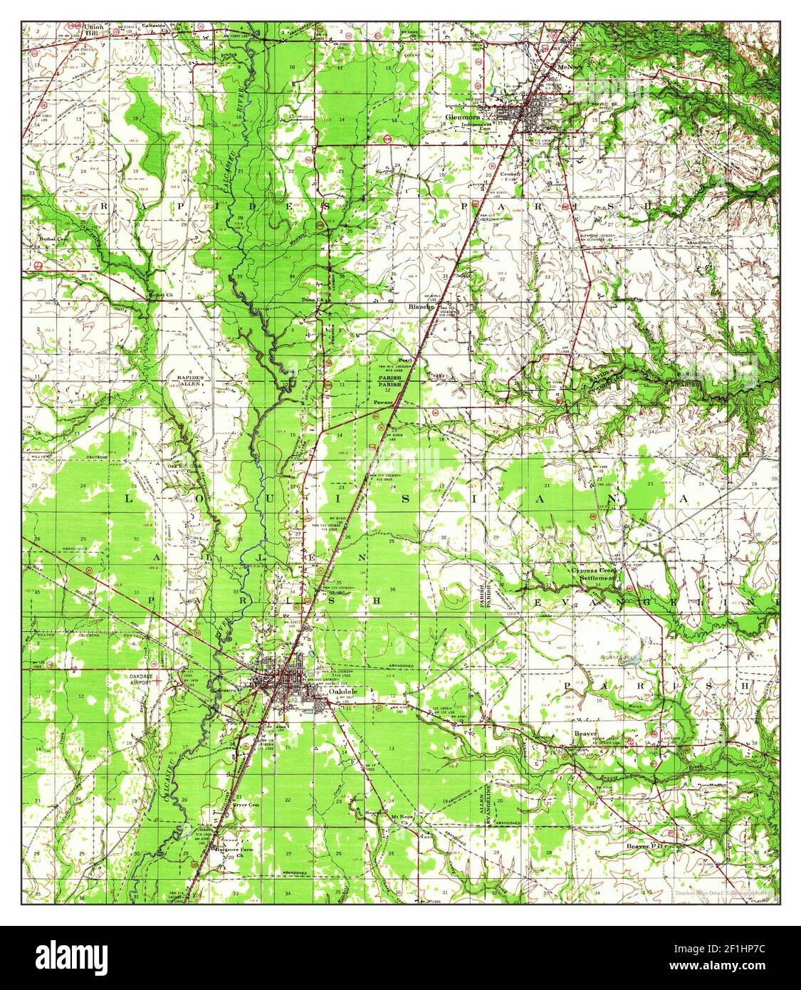 Map of oakdale louisiana Cut Out Stock Images & Pictures Alamy