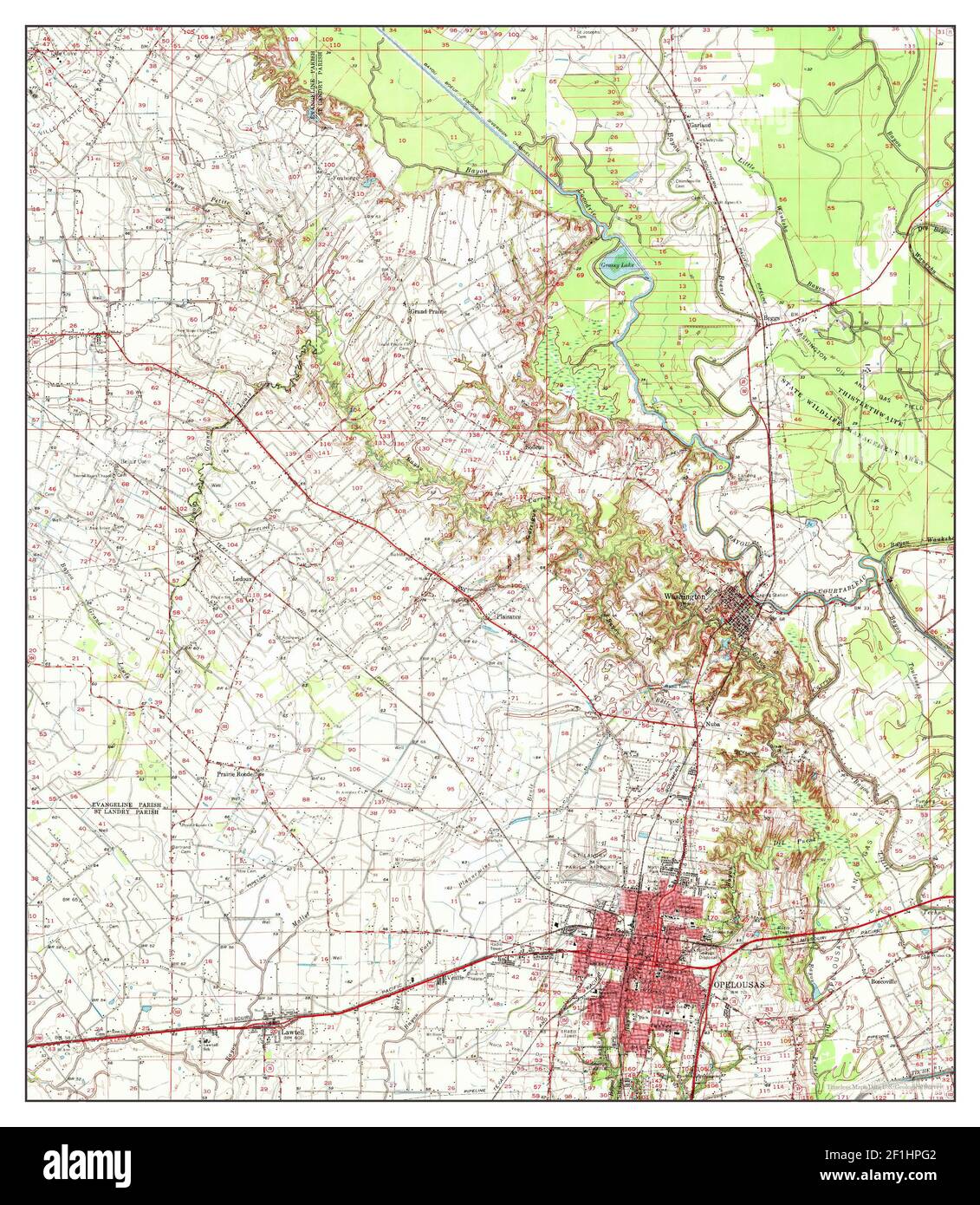 Map Of Opelousas Louisiana Opelousas Louisiana Map Hi-Res Stock Photography And Images - Alamy