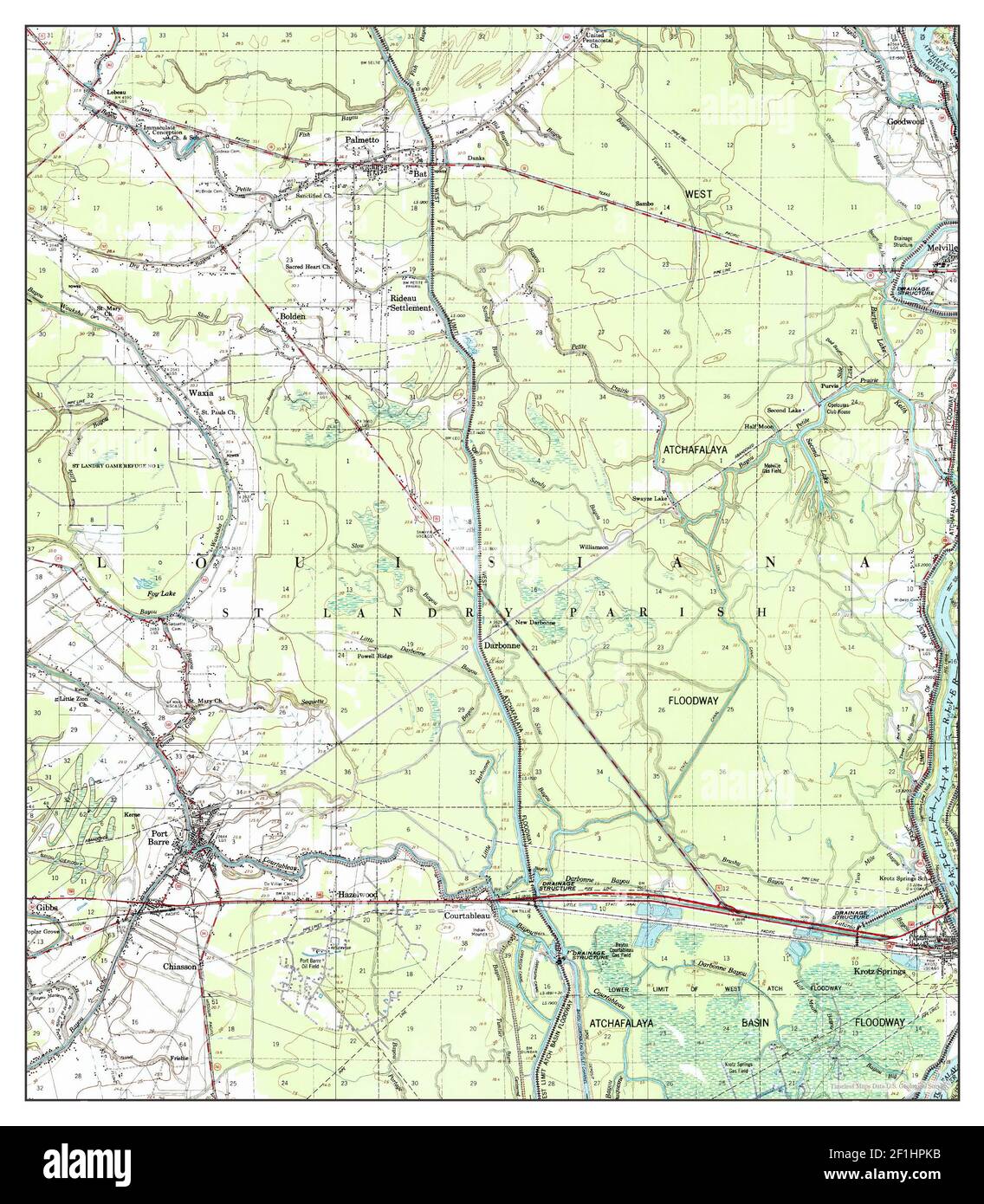 Palmetto, Louisiana, map 1959, 162500, United States of America by