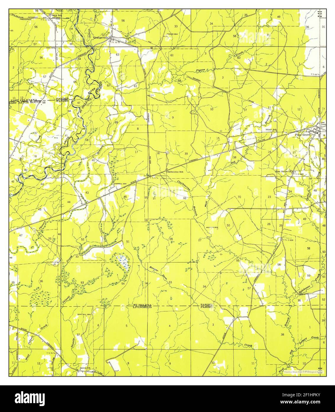 Pine Grove, Louisiana, map 1942, 131680, United States of America by