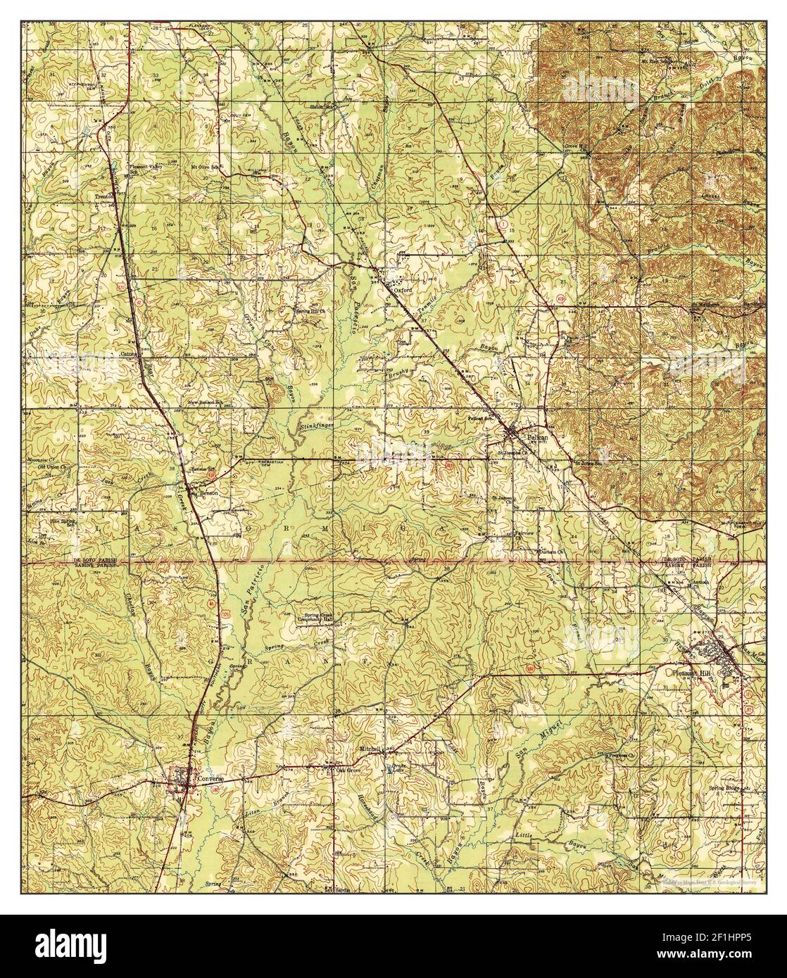 Pleasant hill louisiana map Cut Out Stock Images & Pictures Alamy