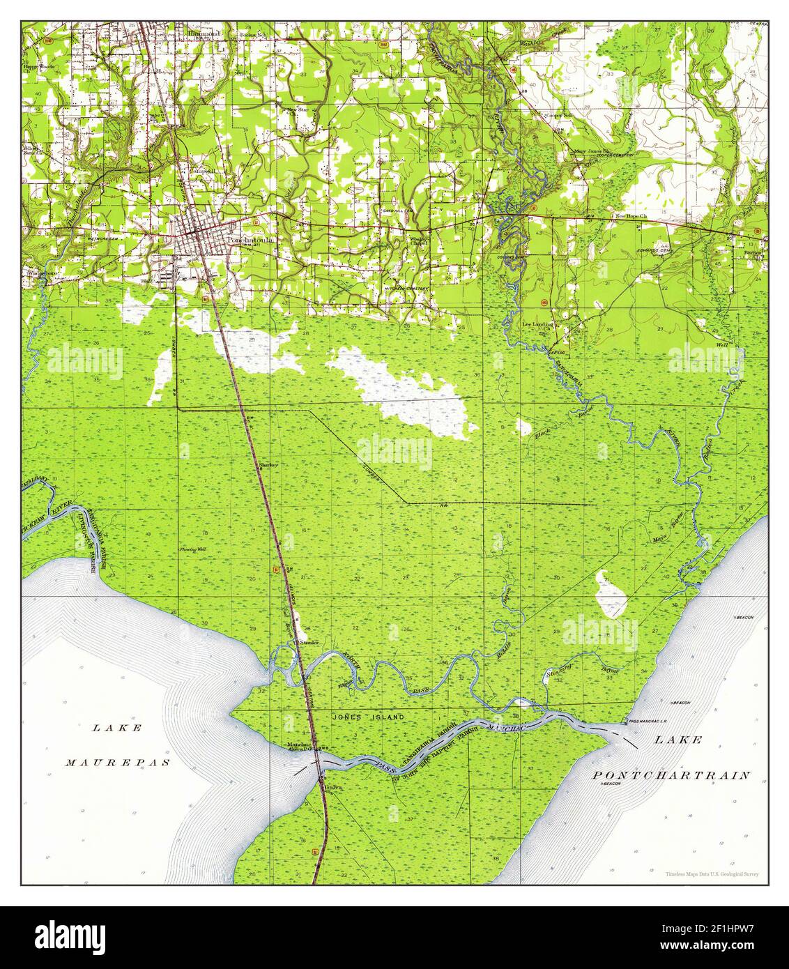 Map Of Ponchatoula Louisiana Ponchatoula, Louisiana, Map 1951, 1:62500, United States Of America By  Timeless Maps, Data U.s. Geological Survey Stock Photo - Alamy