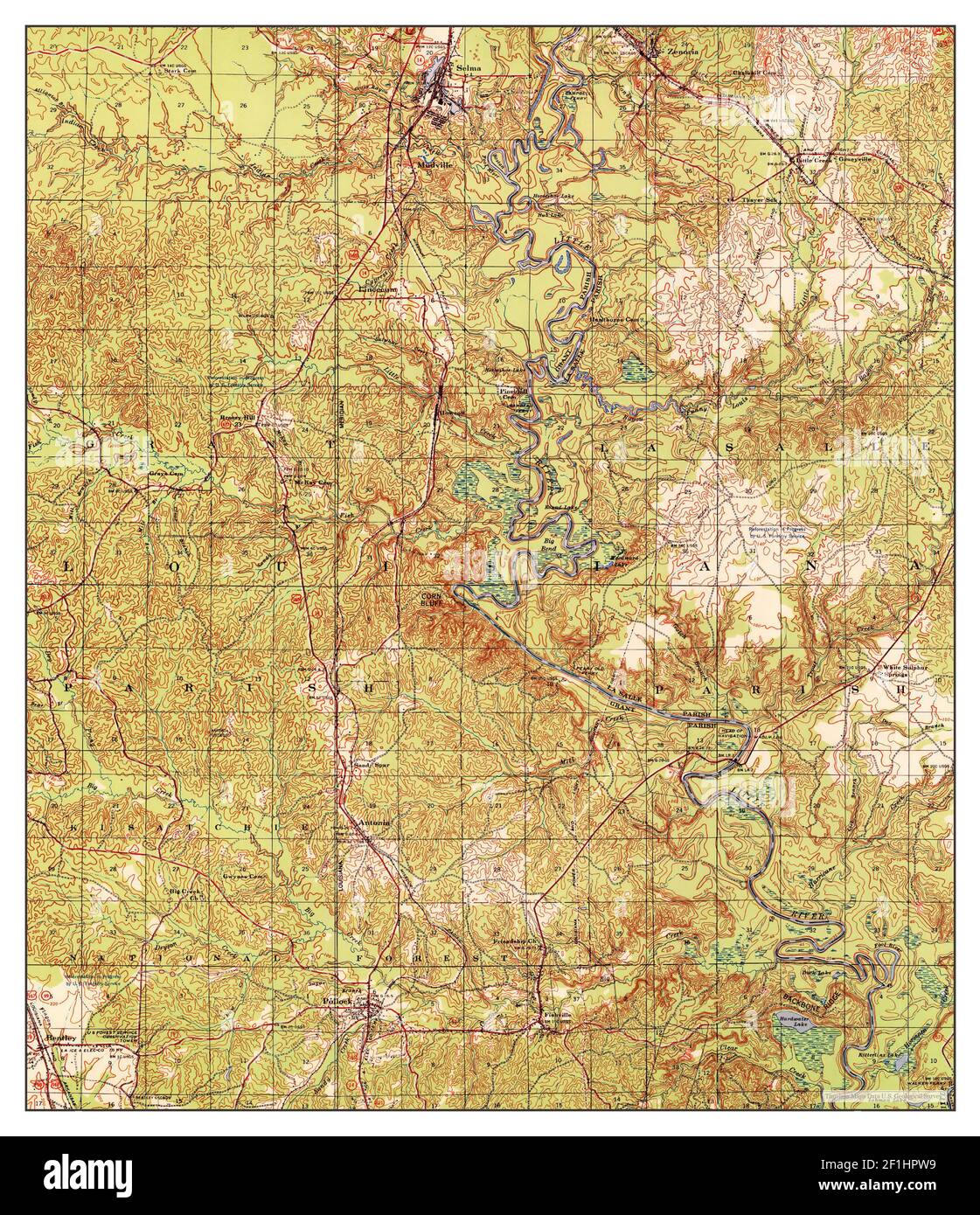 Map of pollock louisiana hires stock photography and images Alamy