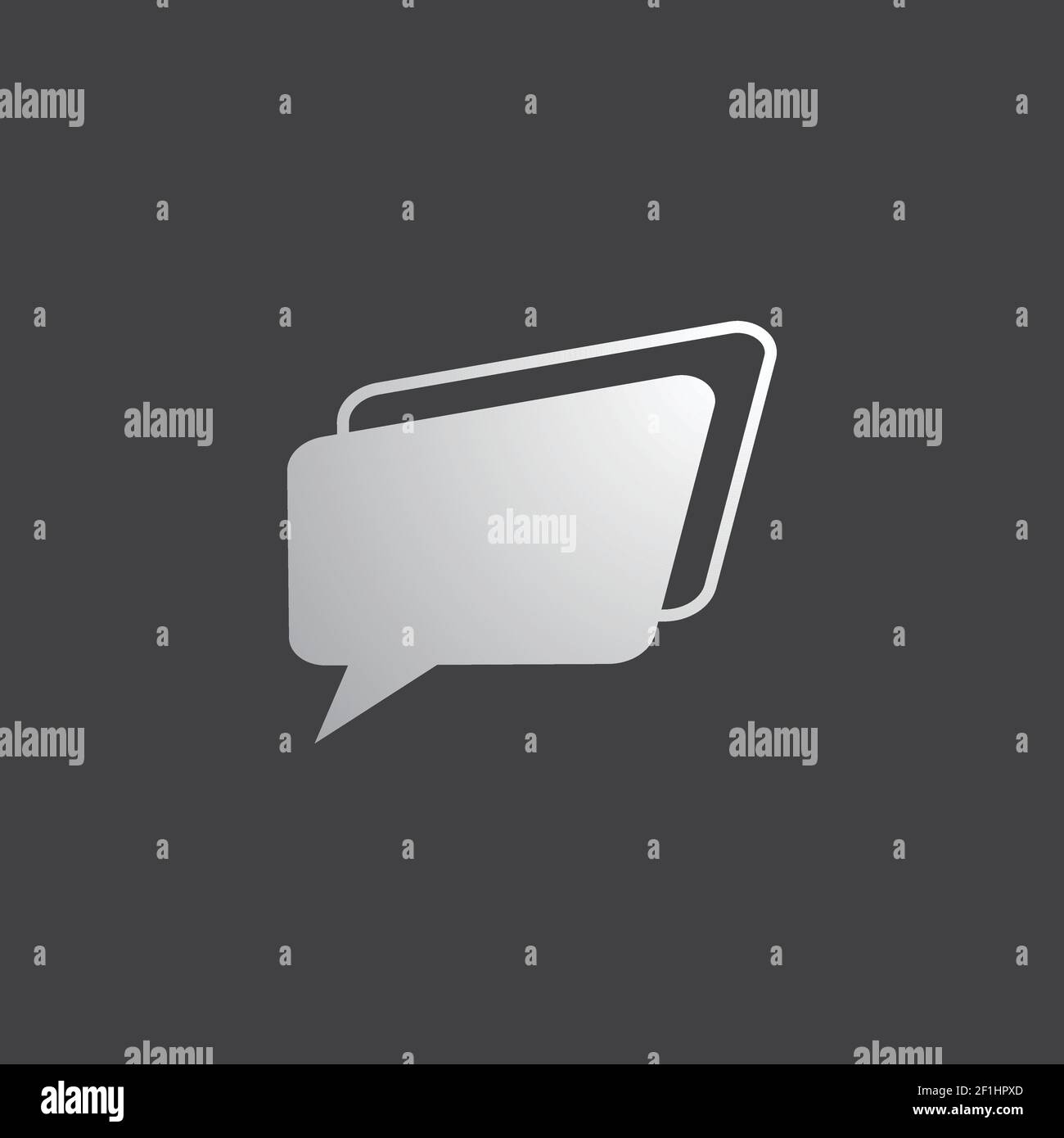 Speech bubbles Icon vector flat design Stock Vector