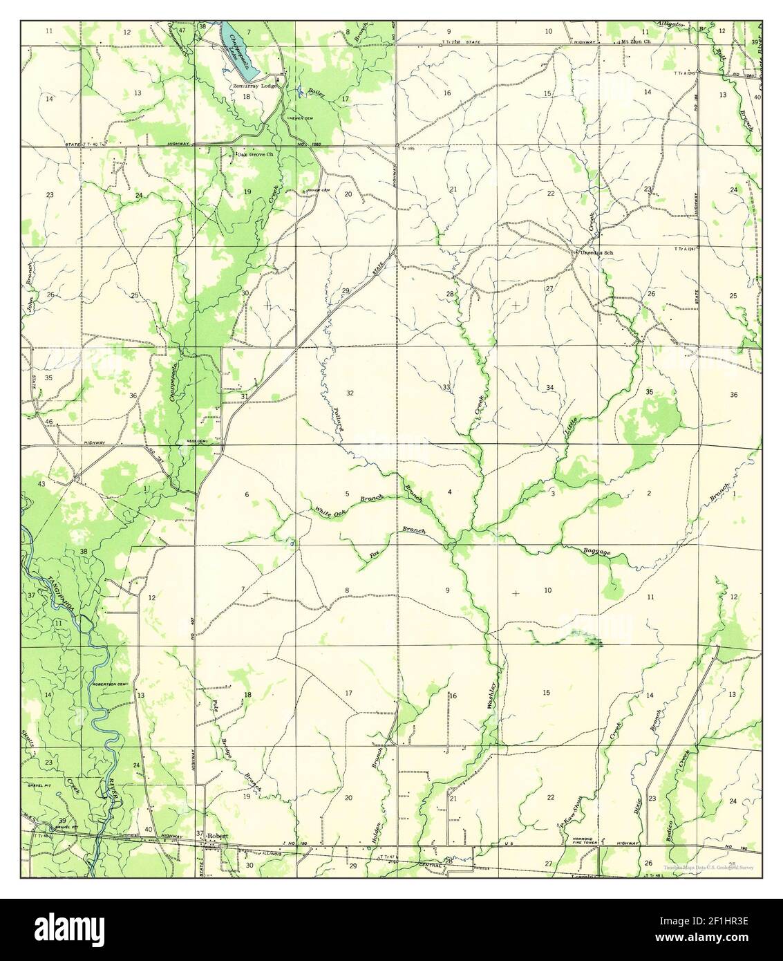 Robert, Louisiana, map 1942, 131680, United States of America by