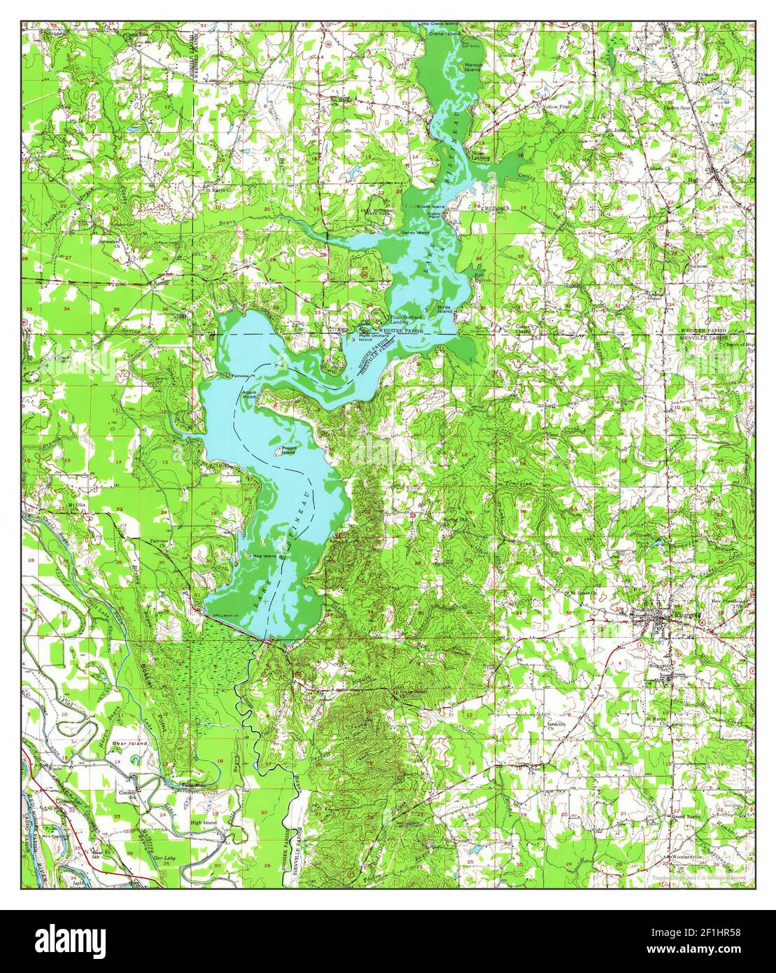 Ringgold, Louisiana, map 1956, 162500, United States of America by