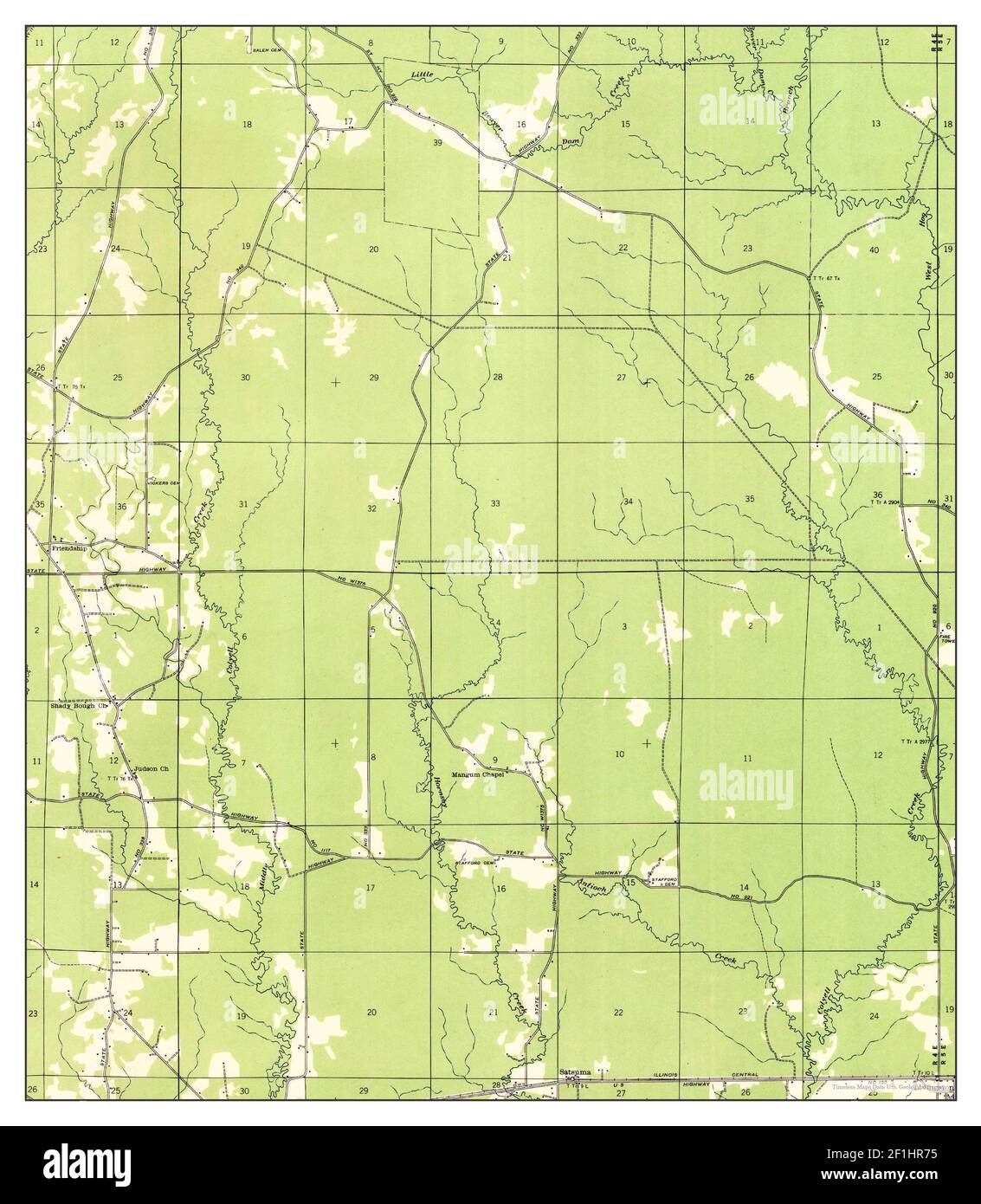 Satsuma, Louisiana, map 1942, 131680, United States of America by