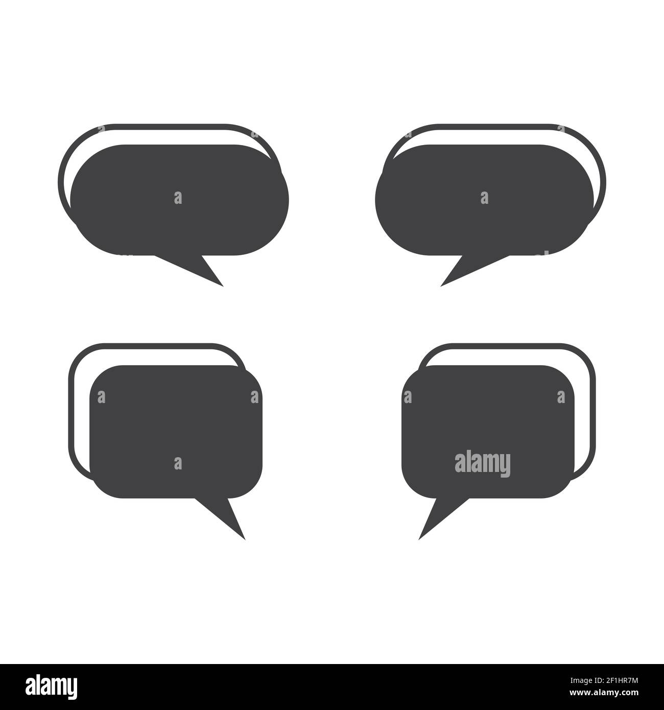 Speech bubbles vector set Stock Vector