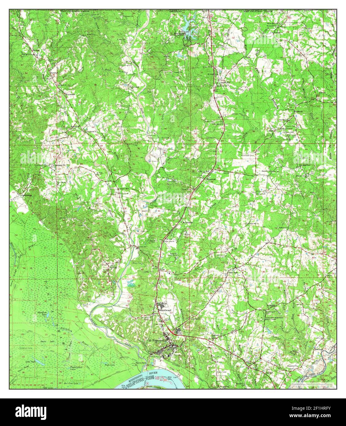St Francisville La Map St Francisville, Louisiana, Map 1965, 1:62500, United States Of America By  Timeless Maps, Data U.s. Geological Survey Stock Photo - Alamy