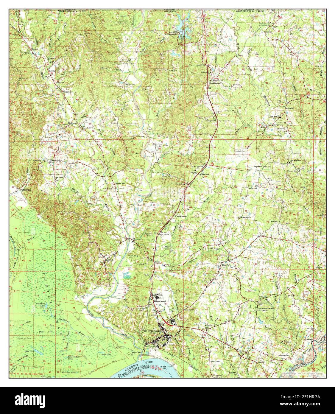 St Francisville La Map St Francisville, Louisiana, Map 1965, 1:62500, United States Of America By  Timeless Maps, Data U.s. Geological Survey Stock Photo - Alamy