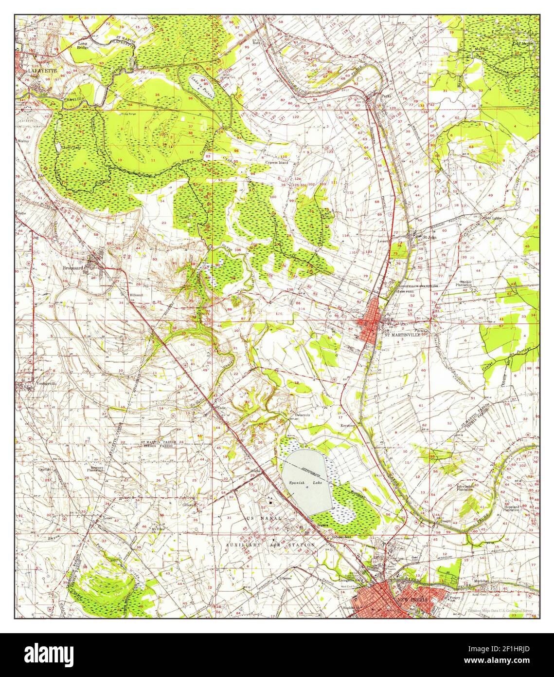 St Martinville La Map St Martinville, Louisiana, Map 1957, 1:62500, United States Of America By  Timeless Maps, Data U.s. Geological Survey Stock Photo - Alamy