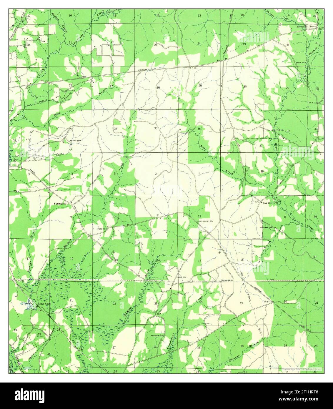 Thigpen, Louisiana, map 1942, 1:31680, United States of America by Timeless Maps, data U.S. Geological Survey Stock Photo