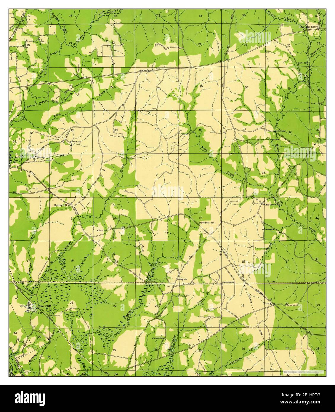Thigpen, Louisiana, map 1942, 1:31680, United States of America by Timeless Maps, data U.S. Geological Survey Stock Photo