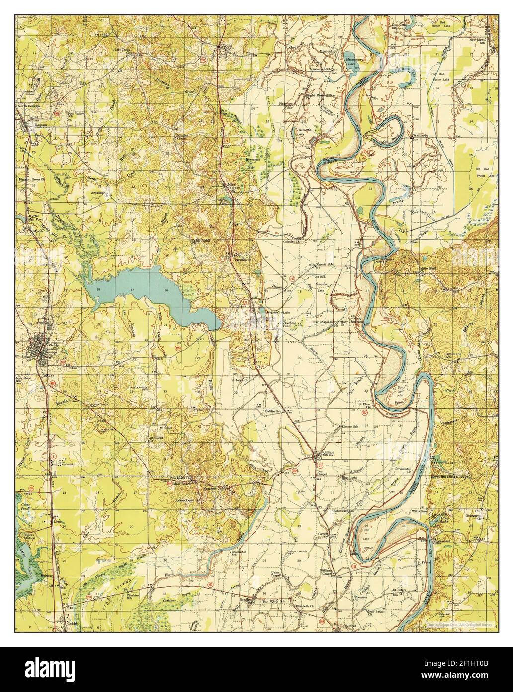 Vivian, Louisiana, map 1948, 162500, United States of America by Timeless Maps, data U.S