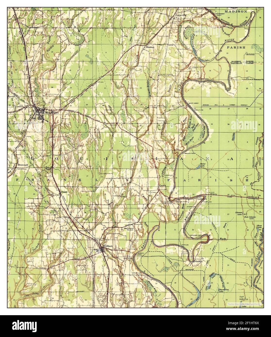 Map of winnsboro hires stock photography and images Alamy