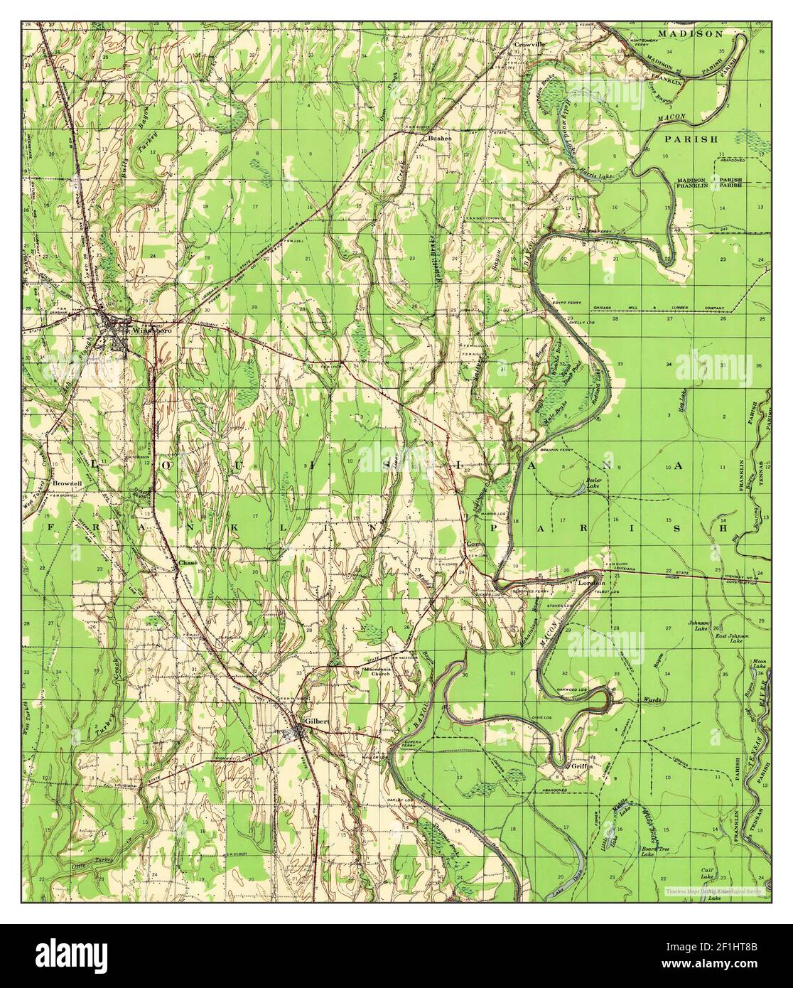 Map of winnsboro hires stock photography and images Alamy