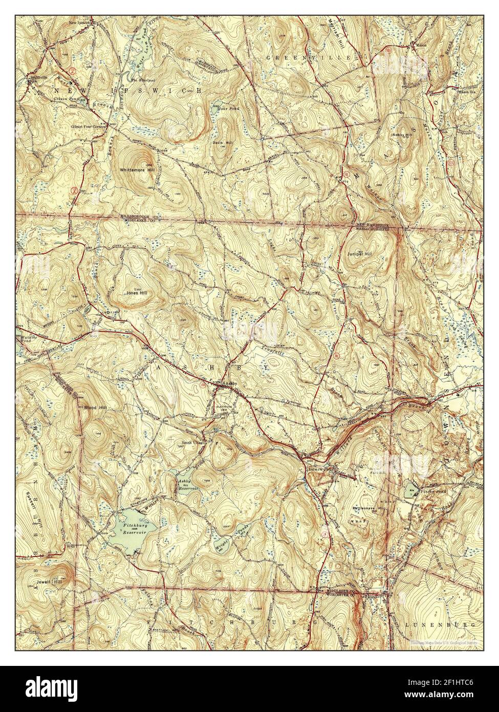 Ashby, Massachusetts, map 1946, 131680, United States of America by