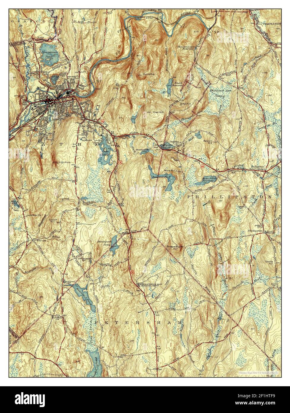Athol, Massachusetts, map 1946, 131680, United States of America by
