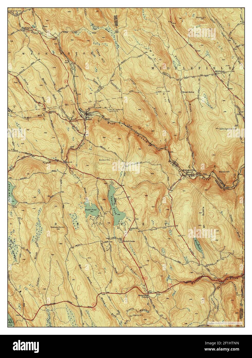 Becket, Massachusetts, map 1948, 131680, United States of America by