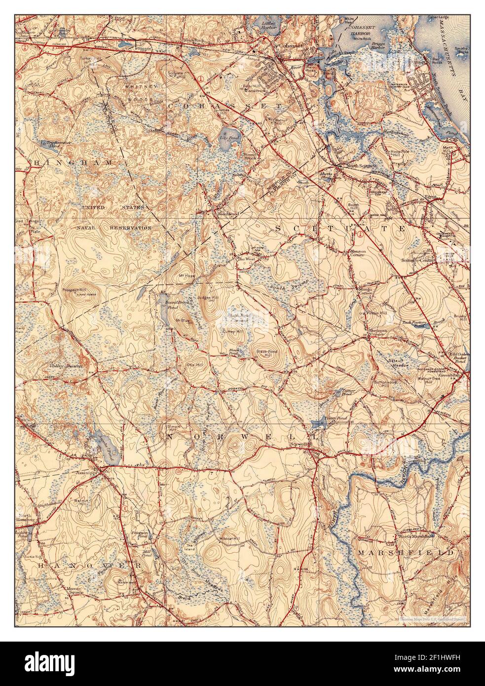 Cohasset, Massachusetts, map 1941, 131680, United States of America by