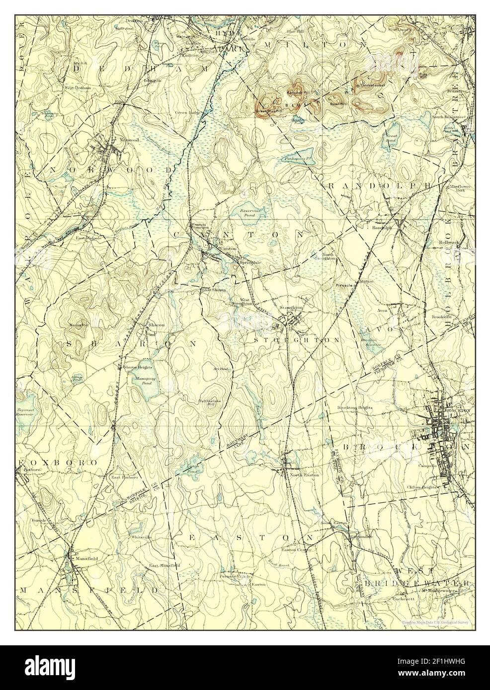 Map of dedham massachusetts Cut Out Stock Images & Pictures Alamy