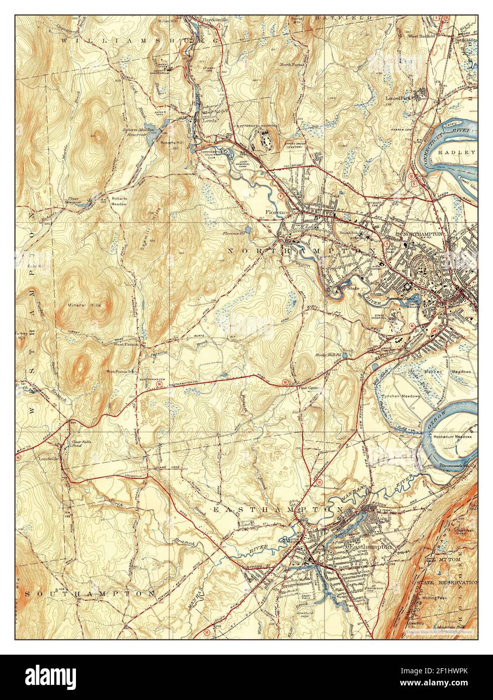 Easthampton massachusetts map Cut Out Stock Images & Pictures Alamy