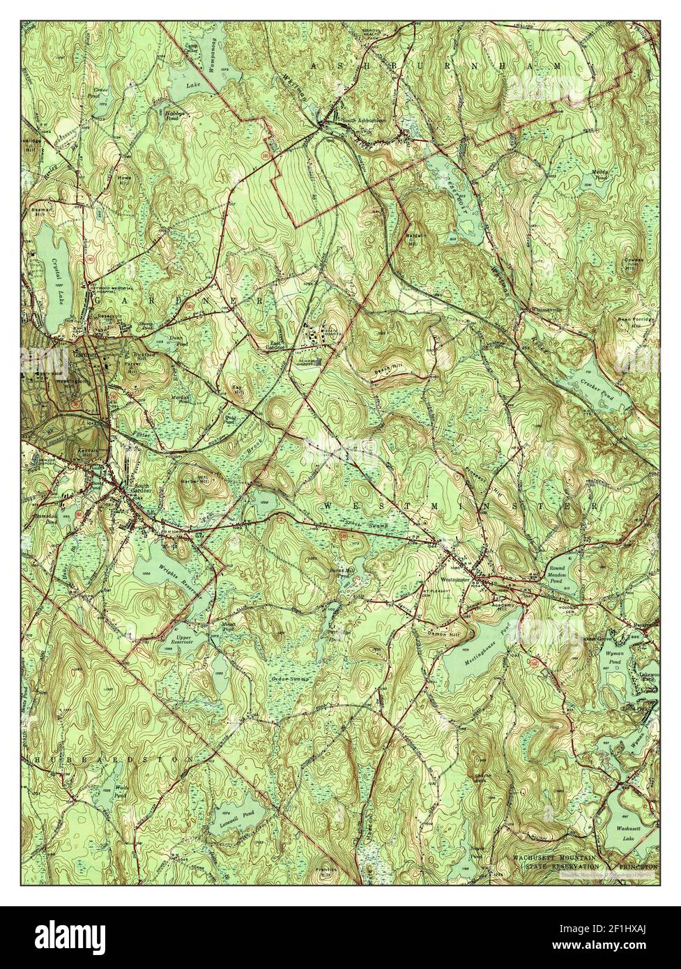 Gardner, Massachusetts, map 1946, 131680, United States of America by