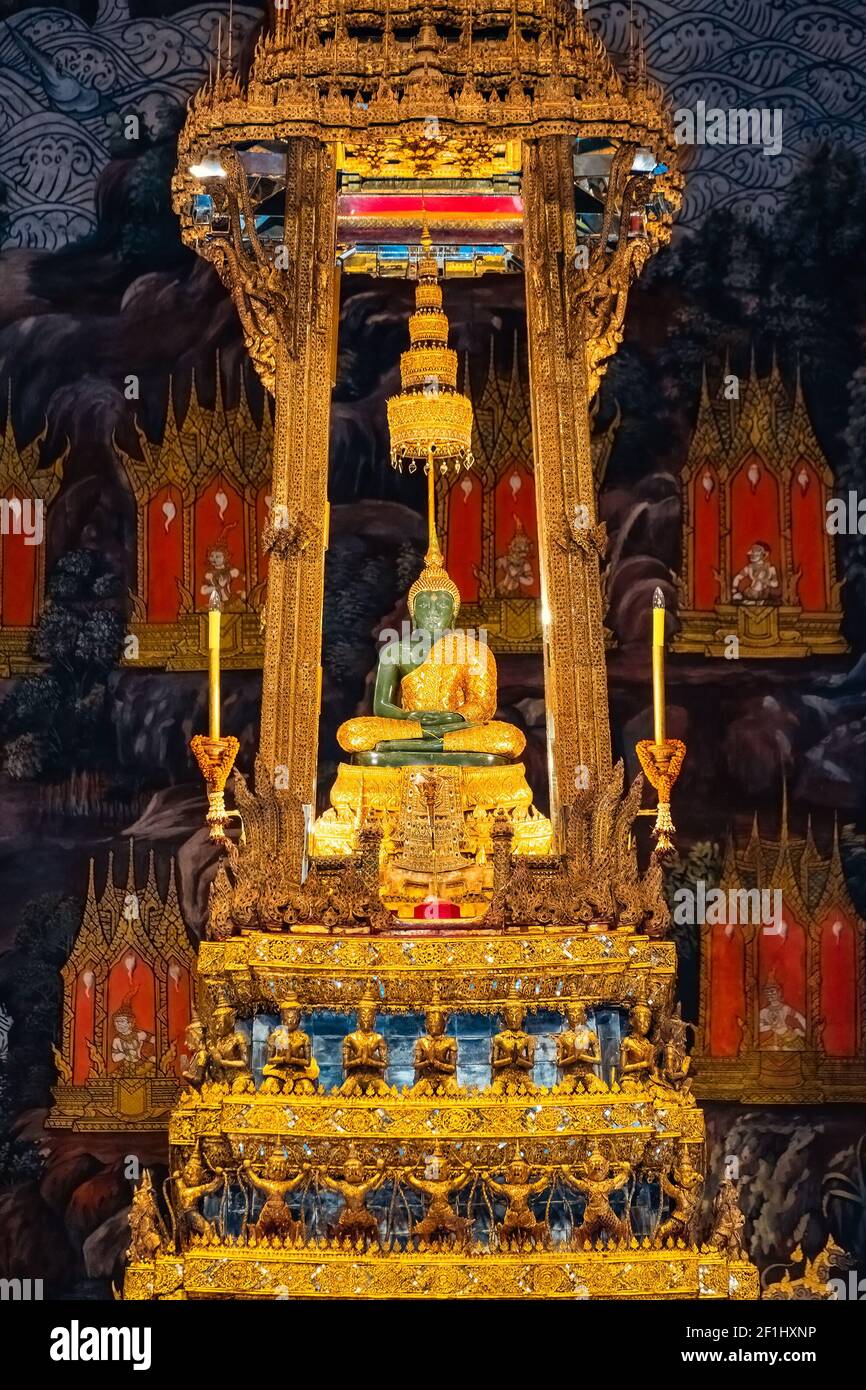 Bangkok, Thailand - September 16 2020: The Emerald Buddha in