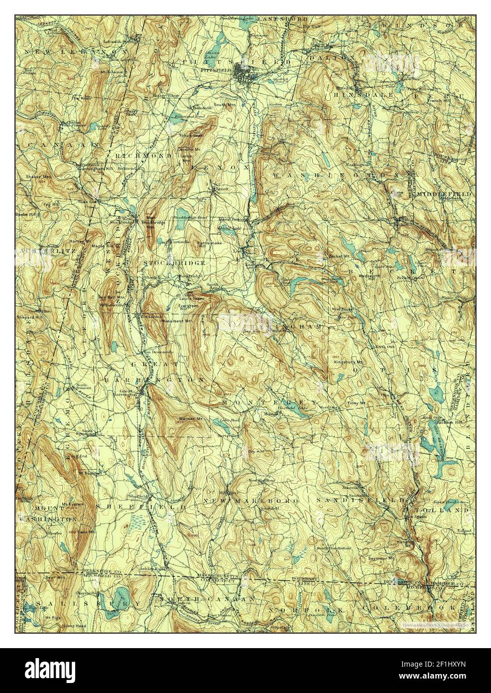 Housatonic, Massachusetts, map 1900, 1125000, United States of America by Timeless Maps, data U